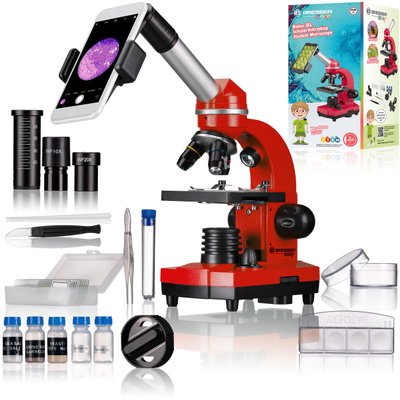 Мікроскоп Bresser Junior Biolux SEL 40x-1600x Red з адаптером для смартфона купити