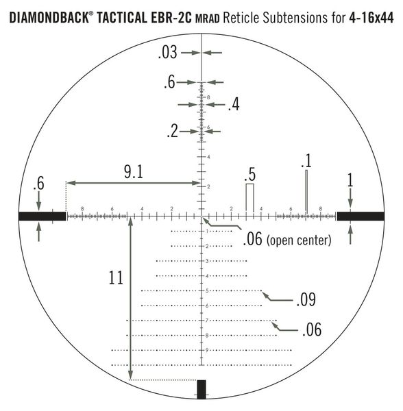 Приціл оптичний Vortex Diamondback Tactical FFP 4-16x44 EBR-2C MRAD (DBK-10027) 929058 фото