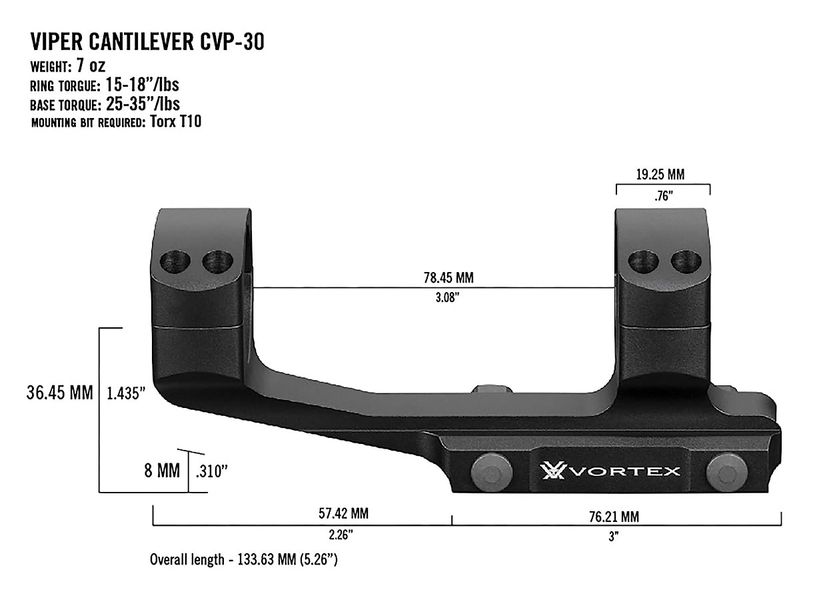 Кріплення Vortex Pro 30mm Cantilever mount (CVP-30) 930351 фото